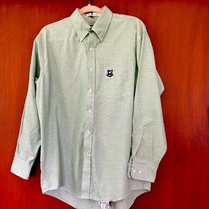 Snoopy green button down shirt